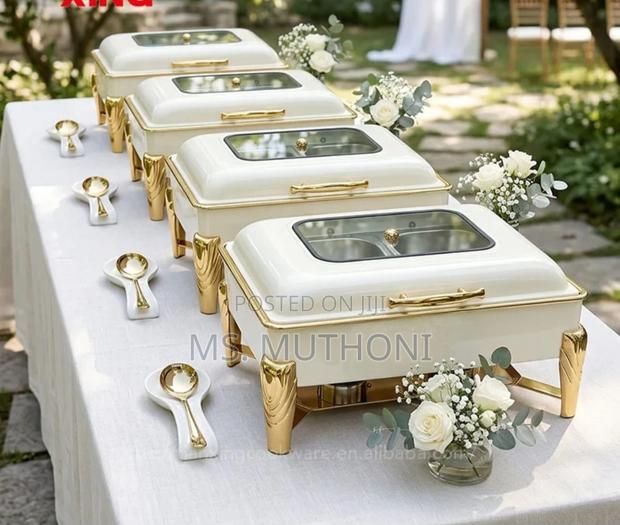 White Gold 9 L Single Compartment Cheffing Dish (Hydraulic) - main view
