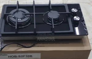 Haier Glass Inbuilt 2 Burner With Wok Burner Hob Cooker IB3