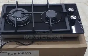 Haier Glass Inbuilt 2 Burner With Wok Burner Hob Cooker IB3