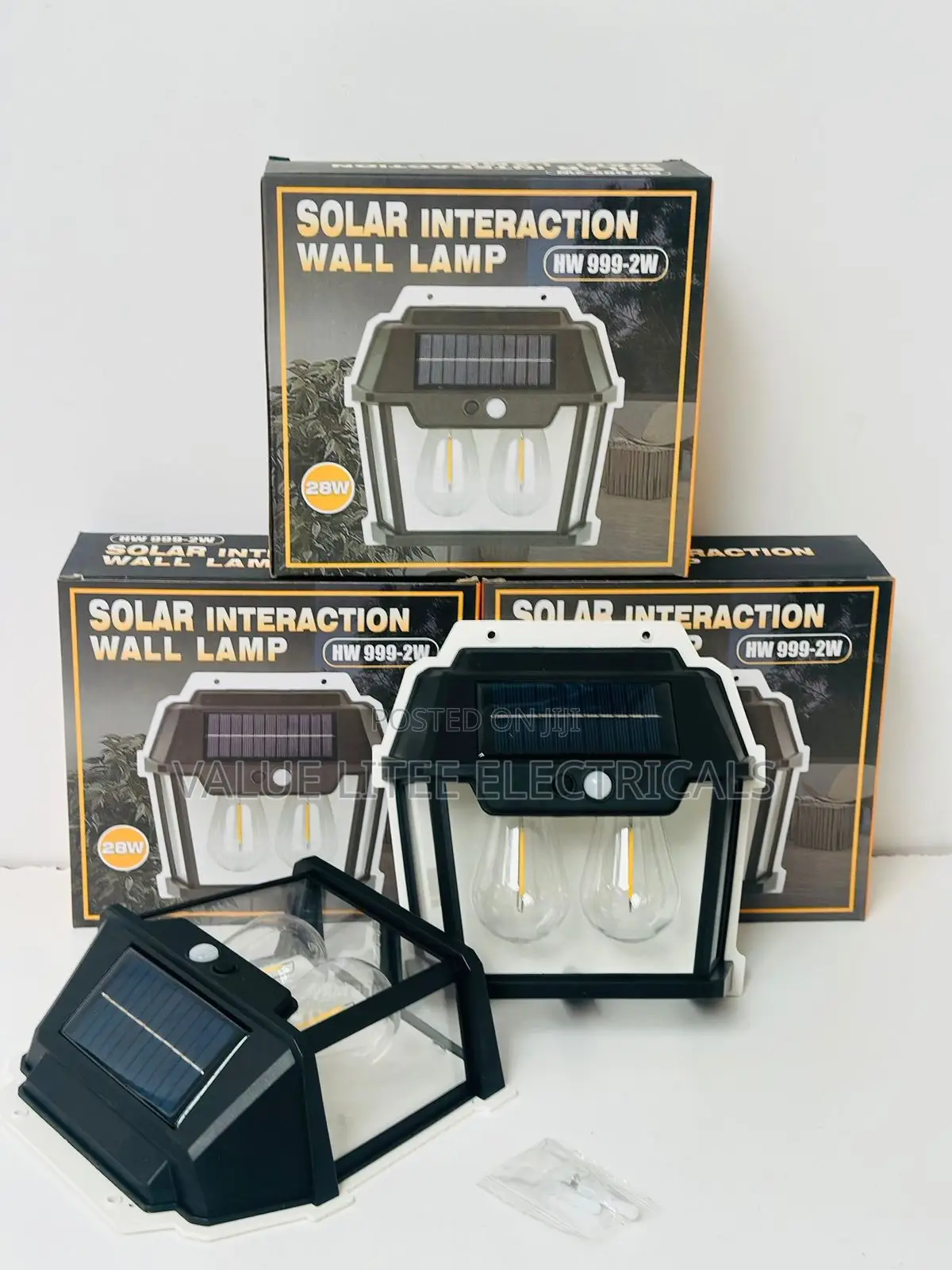 2 - Bulb Solar Wall Lamp Motion Sensor Light Outdoor