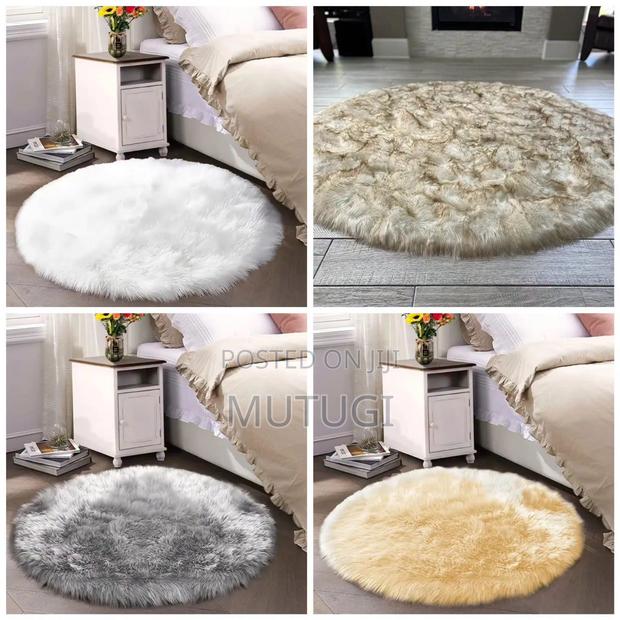 Fluffy Shaggy Bedside Carpet Size 100cm - main view