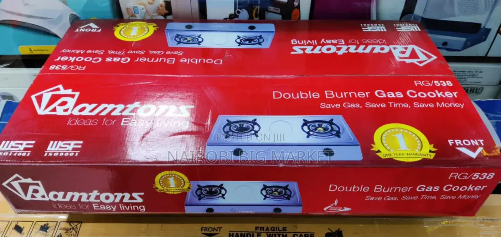 *Ramtons 2Burner Gas Cooker RG538
