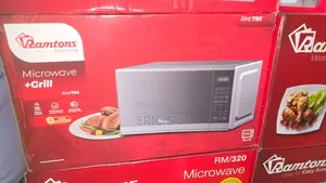 Ramtons 20 Liters Microwave Oven With Grill, Silver + Mirror Finish