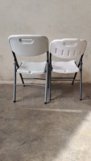 White Plastic Foldable Chair -Heavy Duty