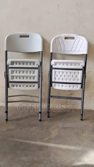 White Plastic Foldable Chair -Heavy Duty
