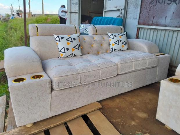 Cream 3-Seater Sofa