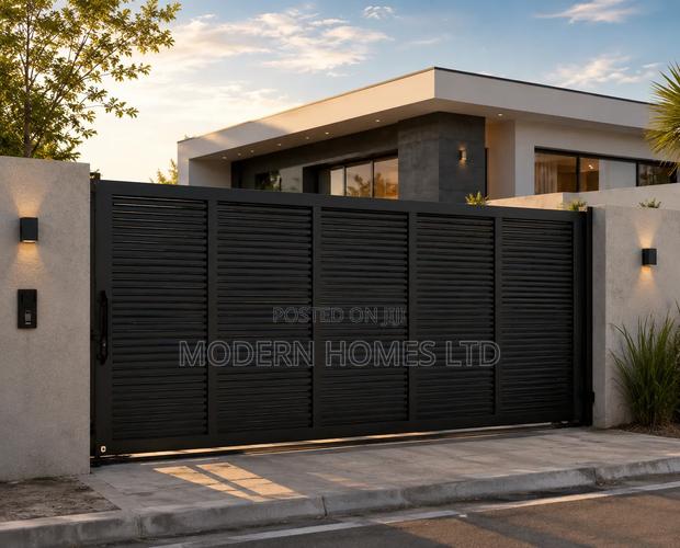 Beautiful Matte Black Sliding Gate - thumbnail 2