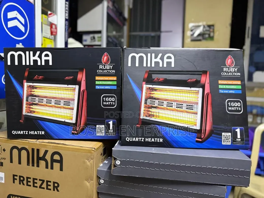 Mika Mh103 - Quartz Heater, 800-1600w - Red Black