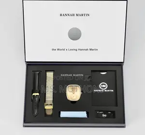 Hannah Martin Women's Curved Tonneau Watch Gift Set