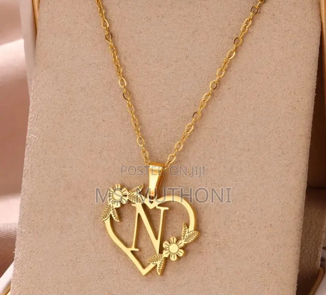 Hypoallergenic Tarnish-Free Letter Pedant Necklace