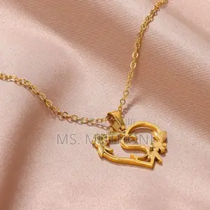 Hypoallergenic Tarnish-Free Letter Pedant Necklace