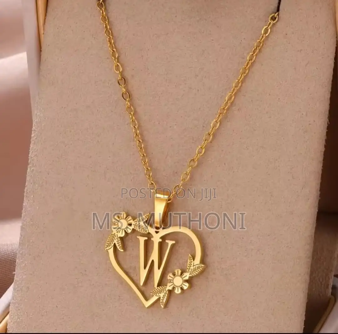 Hypoallergenic Tarnish-Free Letter Pedant Necklace