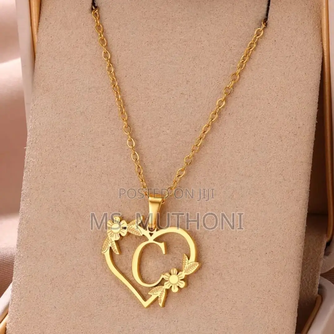 Hypoallergenic Tarnish-Free Letter Pedant Necklace