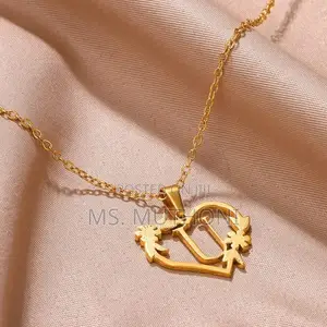 Hypoallergenic Tarnish-Free Letter Pedant Necklace