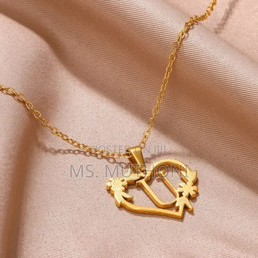 Hypoallergenic Tarnish-Free Letter Pedant Necklace