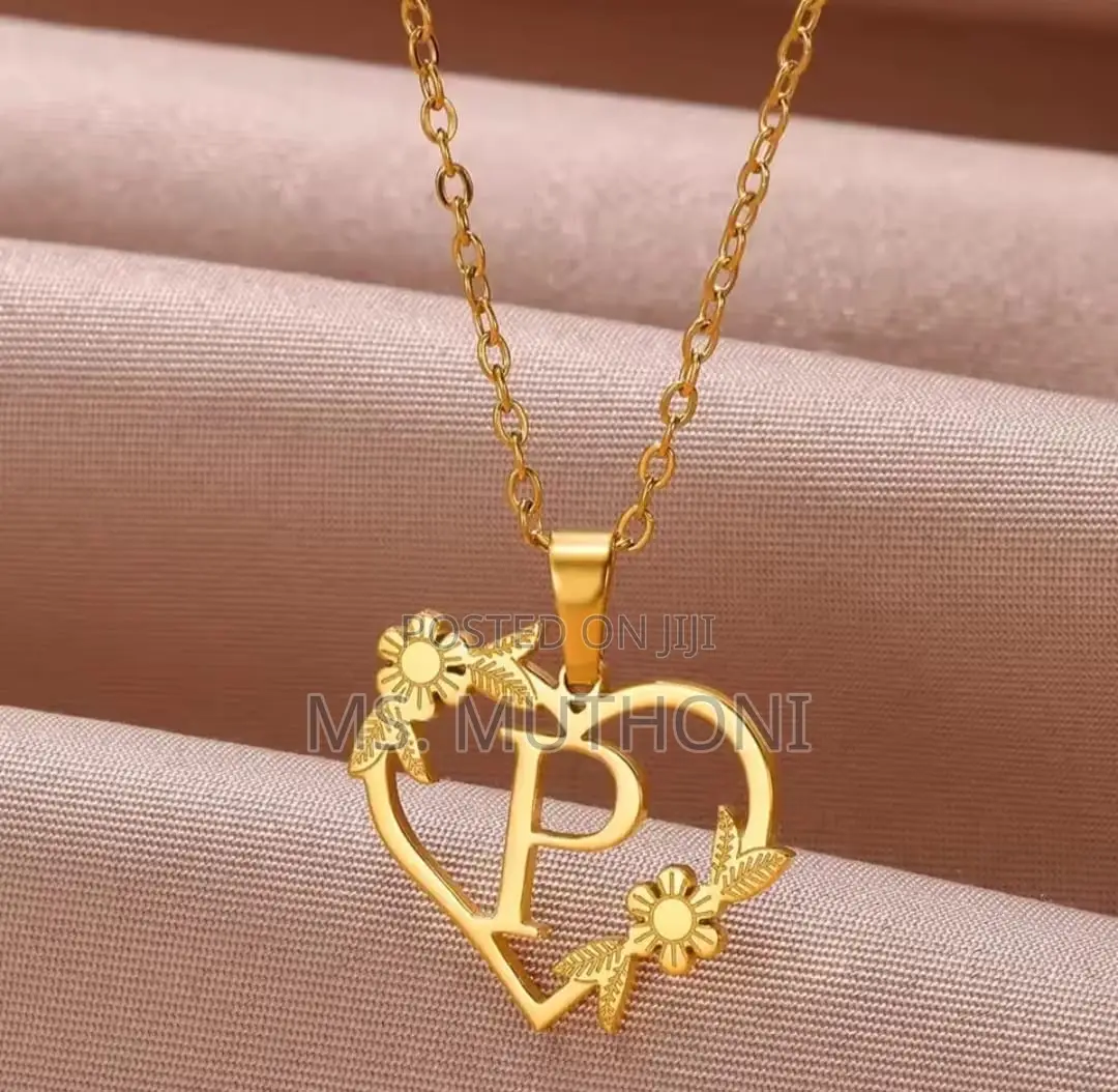 Hypoallergenic Tarnish-Free Letter Pedant Necklace