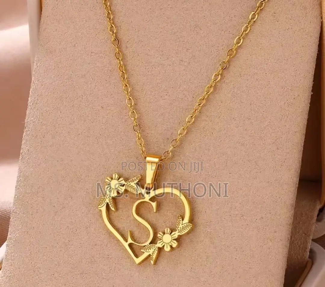 Hypoallergenic Tarnish-Free Letter Pedant Necklace