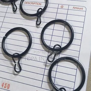 Black Circular Metal Curtain Rings