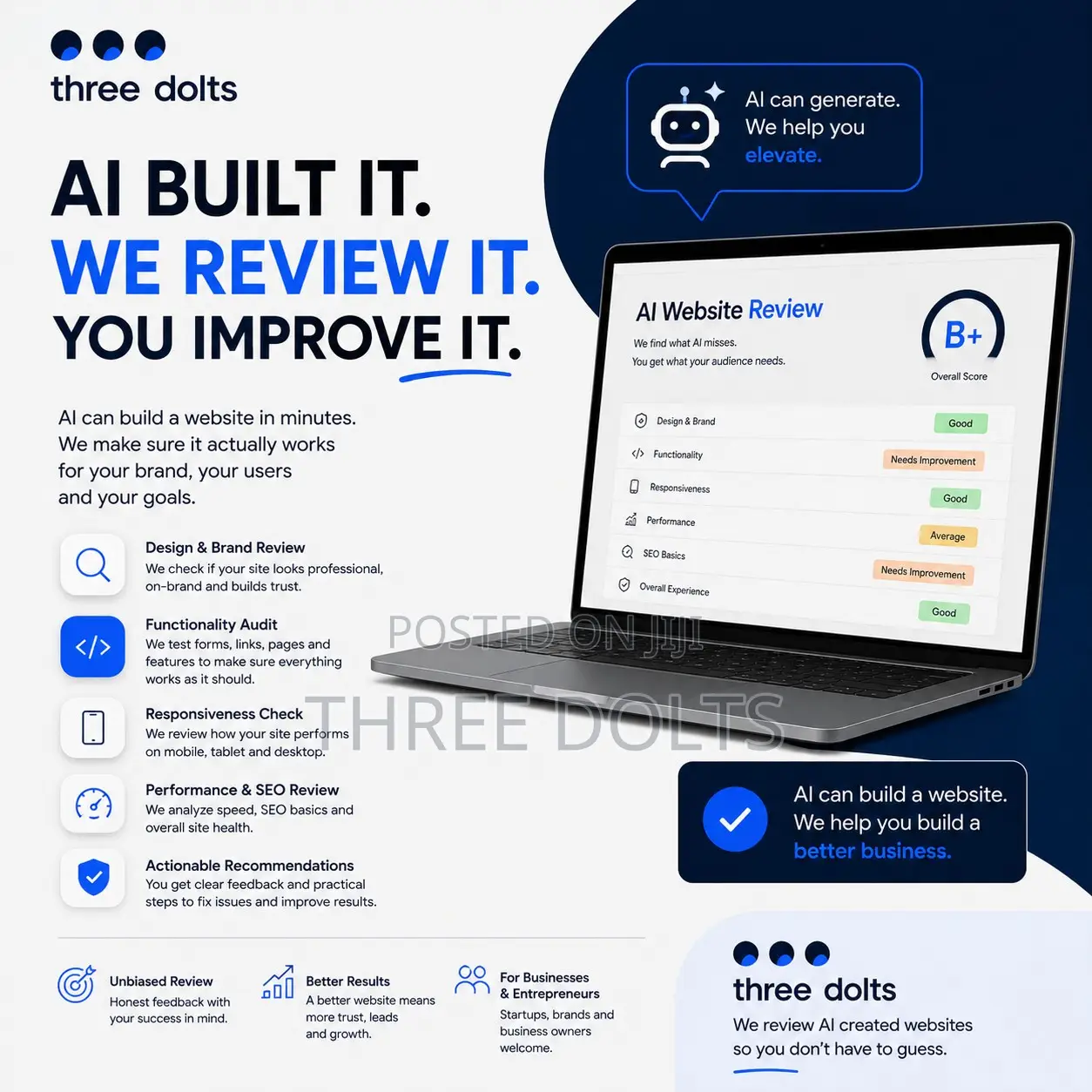AI Built Your Website? We Review It.