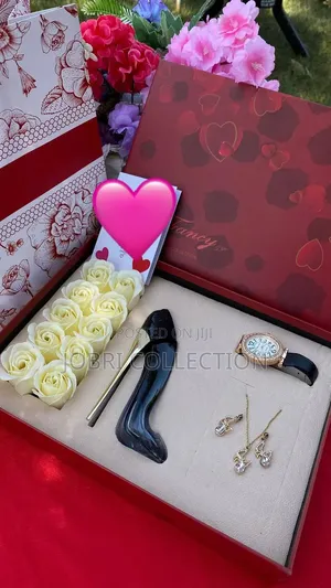 Watch X Perfume X Bracelet X Roses X Necklace Ladies Gift Package