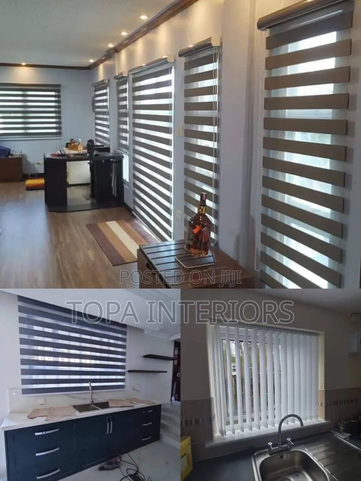 Modern Roller Window Blinds Horizontal Home and Office Roller Curtain
