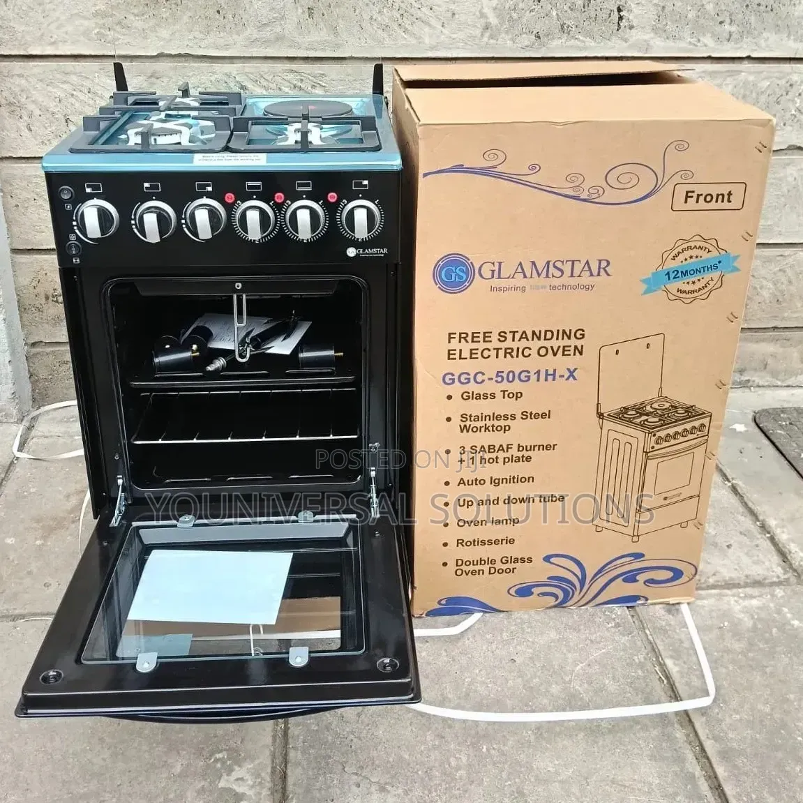Black 50×55 Standing 3+1 Glamstar