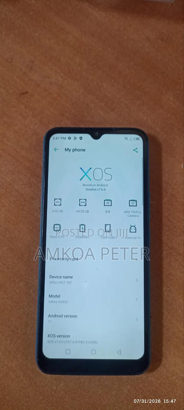 Infinix Hot 10T 64 GB Blue - thumbnail 3