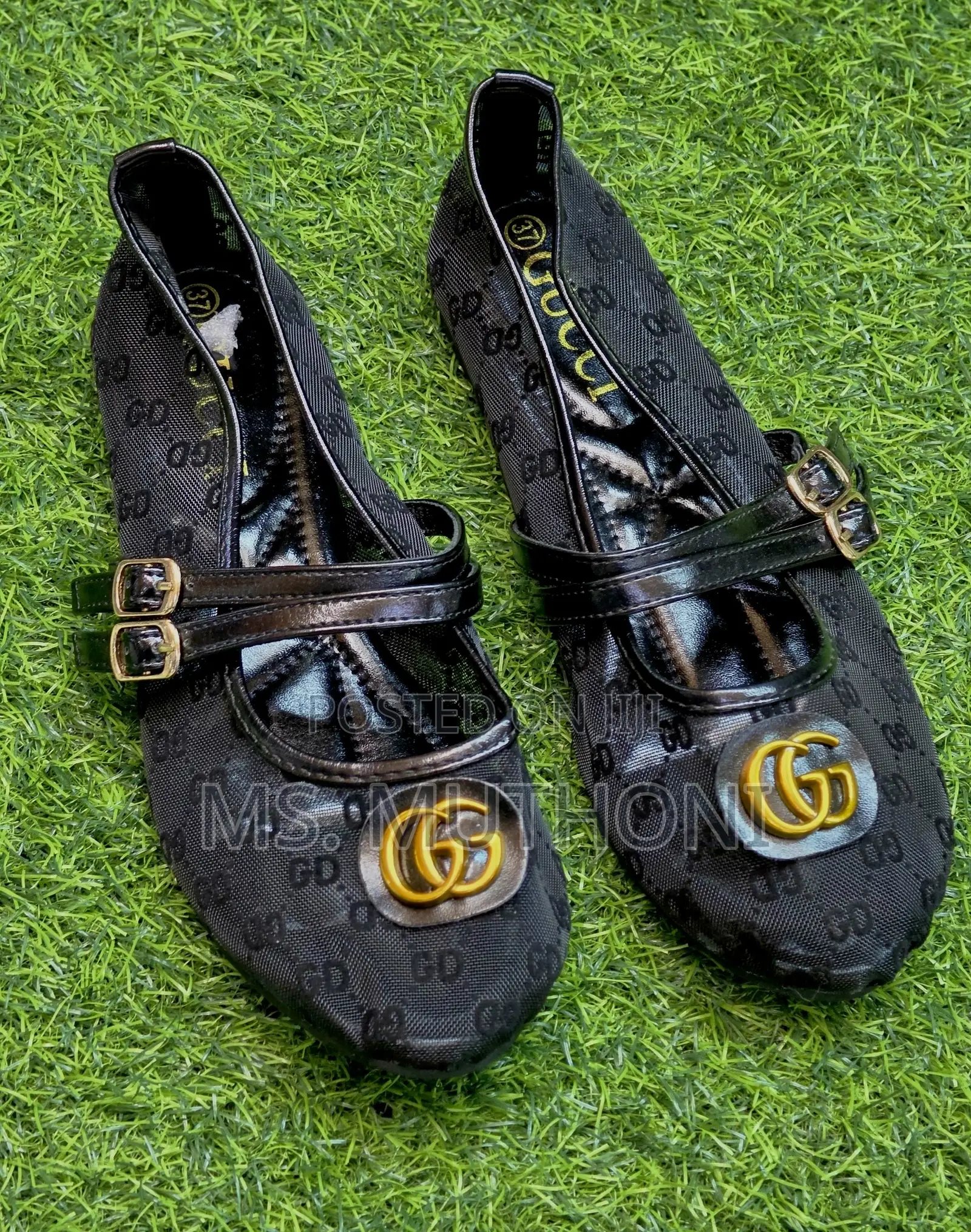 Chic Double-Strap Gucci-Style Ballerinas