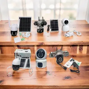 Easy Setup 4G Wifi Rotating Dual Triple Lens Solar Cameras Wholesale