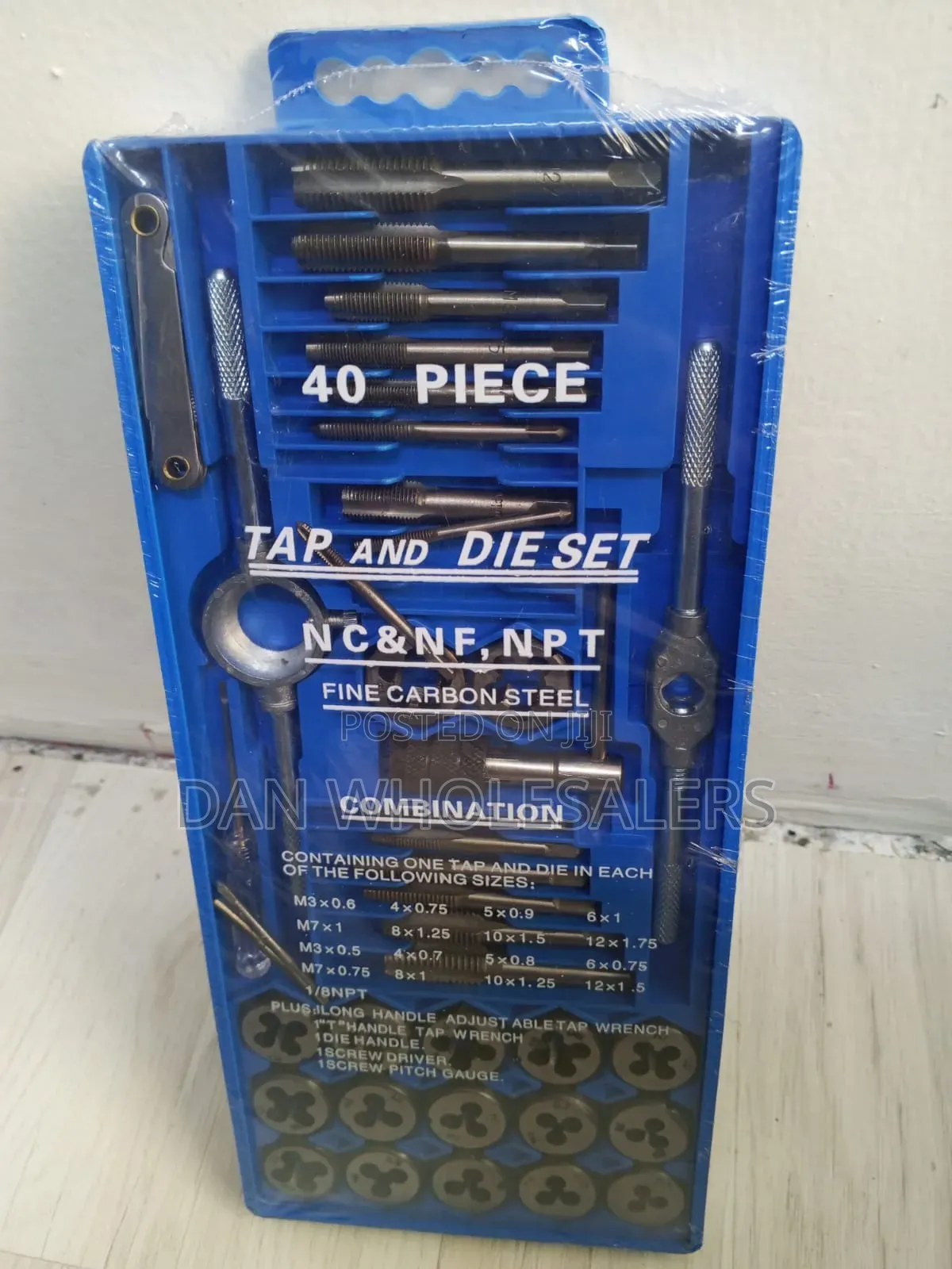40pcs Tap and Die Set NC NF NPT Threading Tool Kit