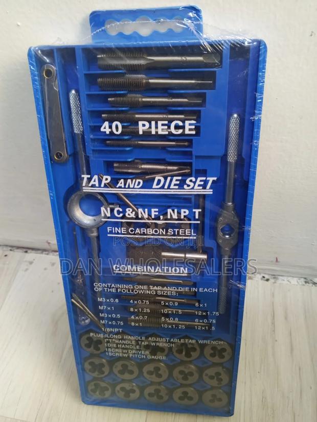 40pcs Tap and Die Set NC NF NPT Threading Tool Kit - main view