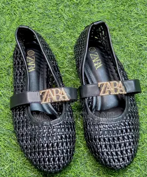 Breathable Trendy Zara Woven Mesh Mary Jane Flats