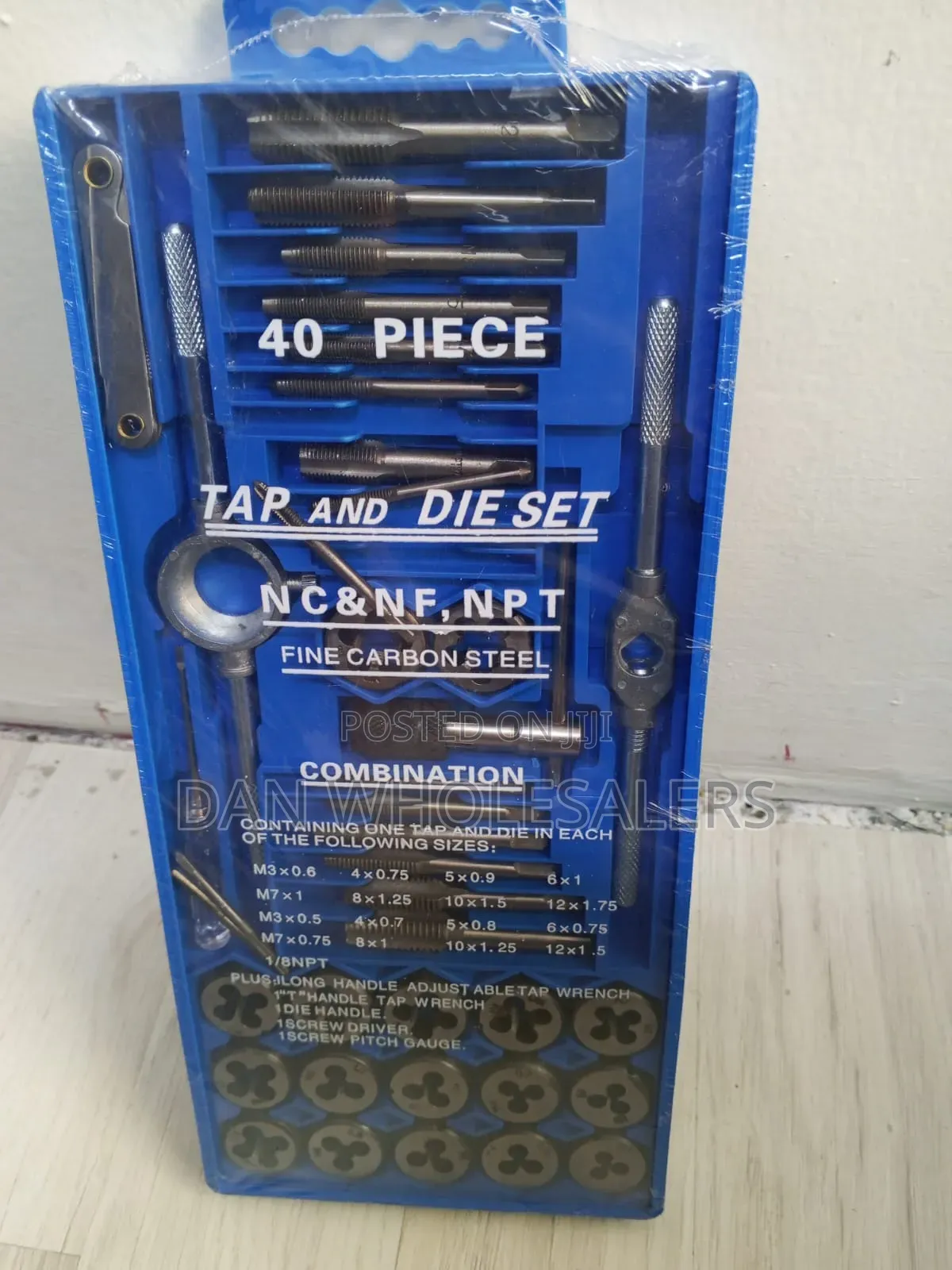 40 Piece Tap and Die Combination Set With Wrenches