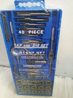 40pcs Tap Die Set for NC NF NPT Threads Carbon Steel