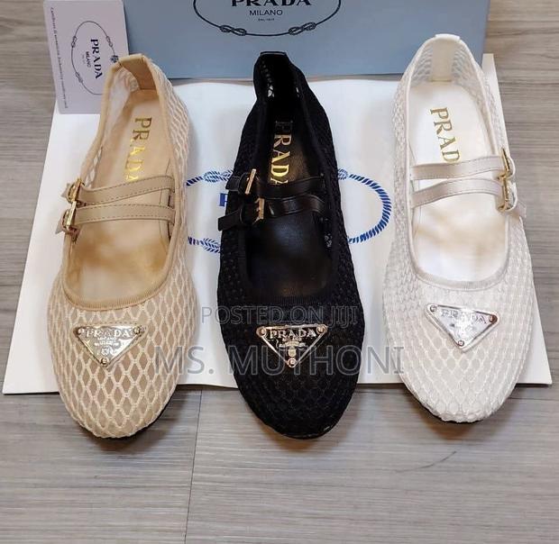 Prada Mesh and Buckled Mary Jane Flat Shoes / Ballerinas 37-41