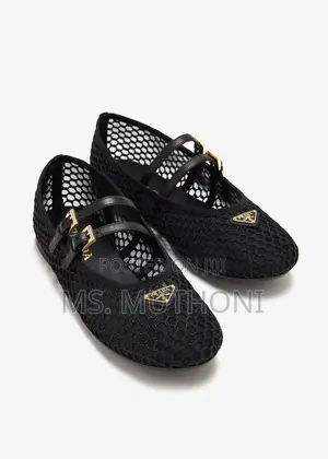 Prada Mesh and Buckled Mary Jane Flat Shoes / Ballerinas 37-41