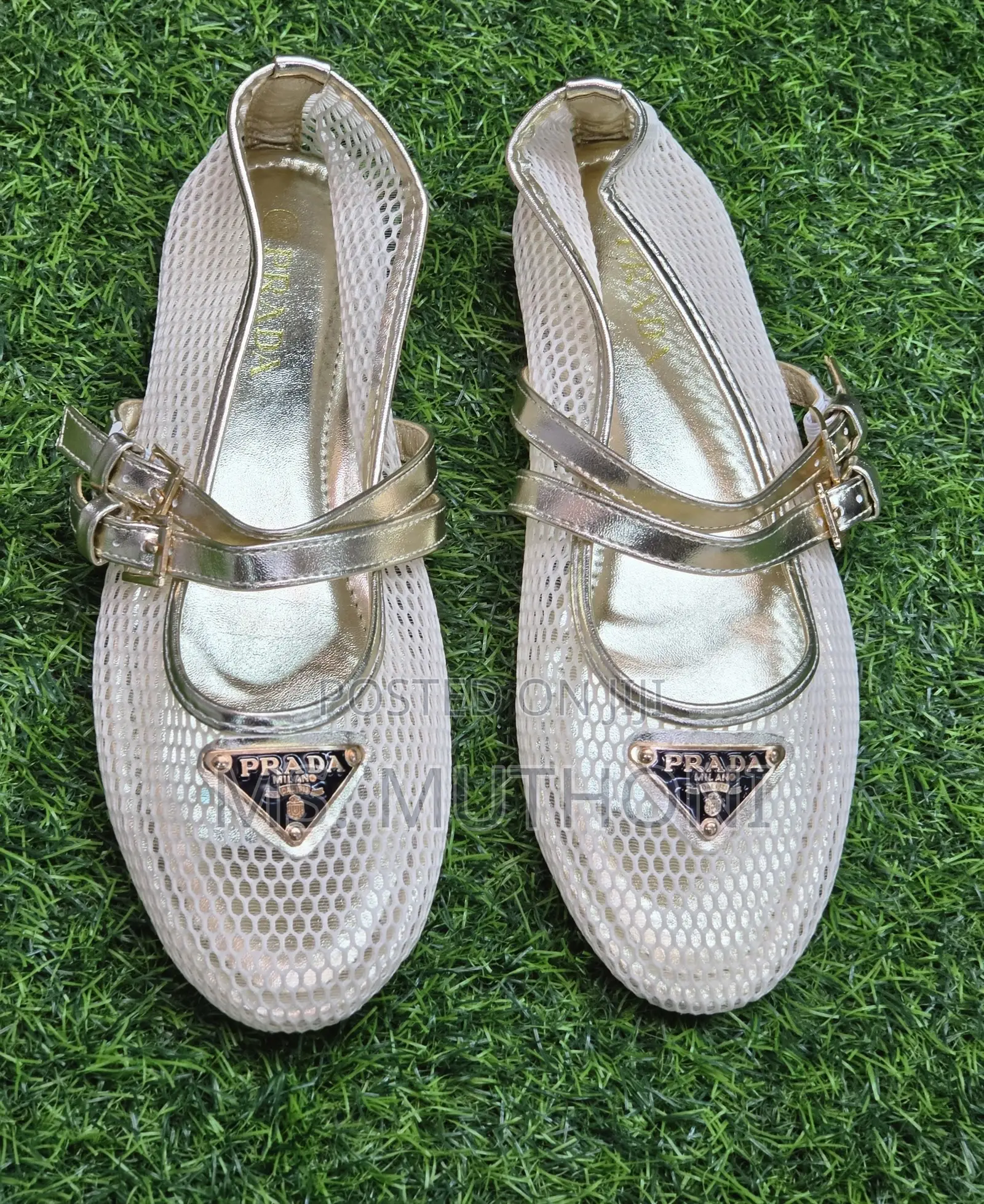 Prada Mesh and Buckled Mary Jane Flat Shoes / Ballerinas 37-41