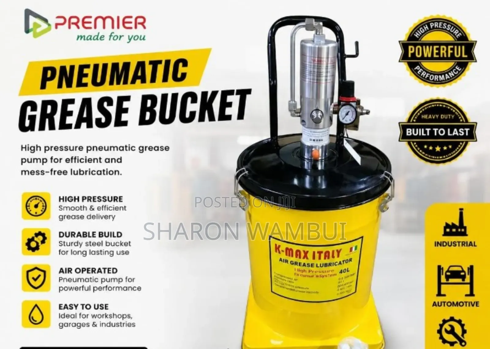 20L K-Max Pneumatic Grease Bucket/K-Max Pneumatic Grease Bucket 20L