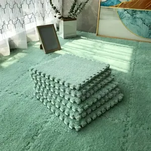 Sage Green Plush Interlocking Mats
