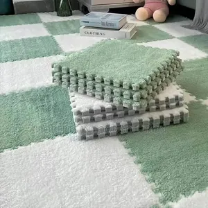 Sage Green Plush Interlocking Mats