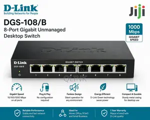 D-Link DGS-108/B 8-Port Gigabit Unmanaged Desktop Switch