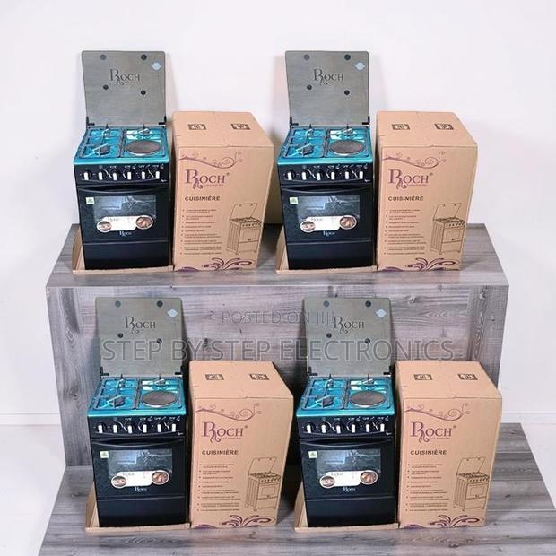 Heavy-Duty Efficient 3 Gas Burners+1 Hotplate Free Standing Cooker