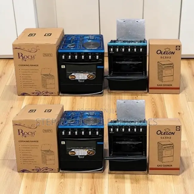 Powerful Compact 3 Gas Burners+1 Hotplate Free Standing Cooker