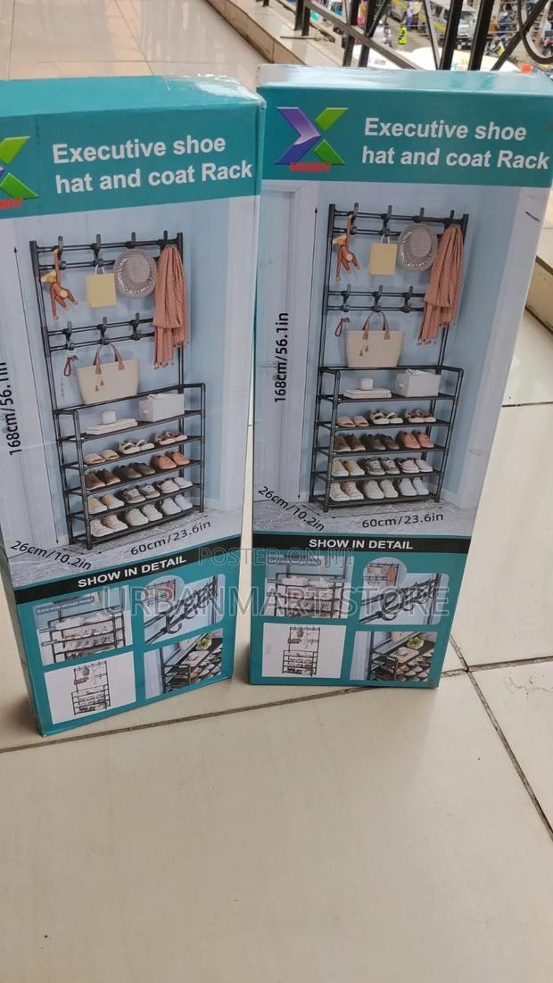 Multi-Function Shoe Rack With Hanging Hooks