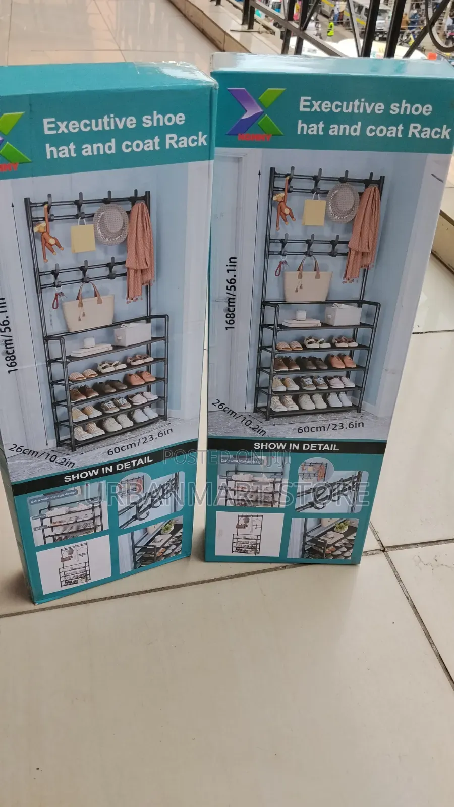 Multi-Function Shoe Rack With Hanging Hooks