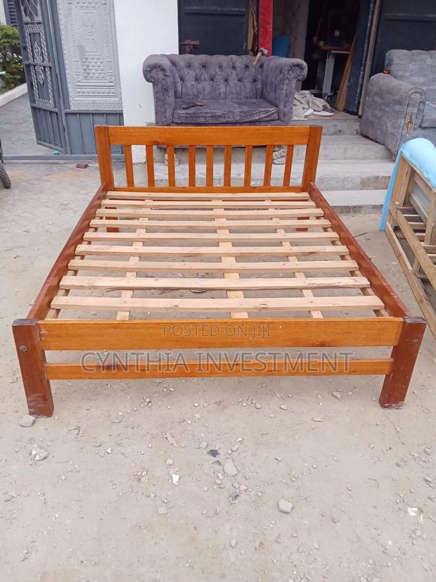 5 by 6 Hardwood Bed Used - thumbnail 2