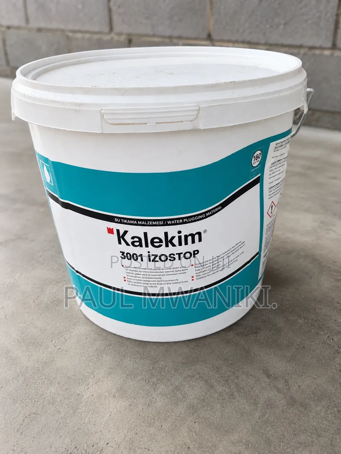 Kalekim 3001 Izostop Water Plugging Cement– Fast Leak Sealing Compound