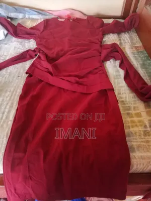 Burgundy Rutched Dress