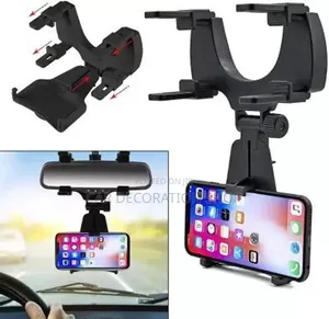 Car Rearview Mirror Mount Mobile Phone Holder With Rotating Joint