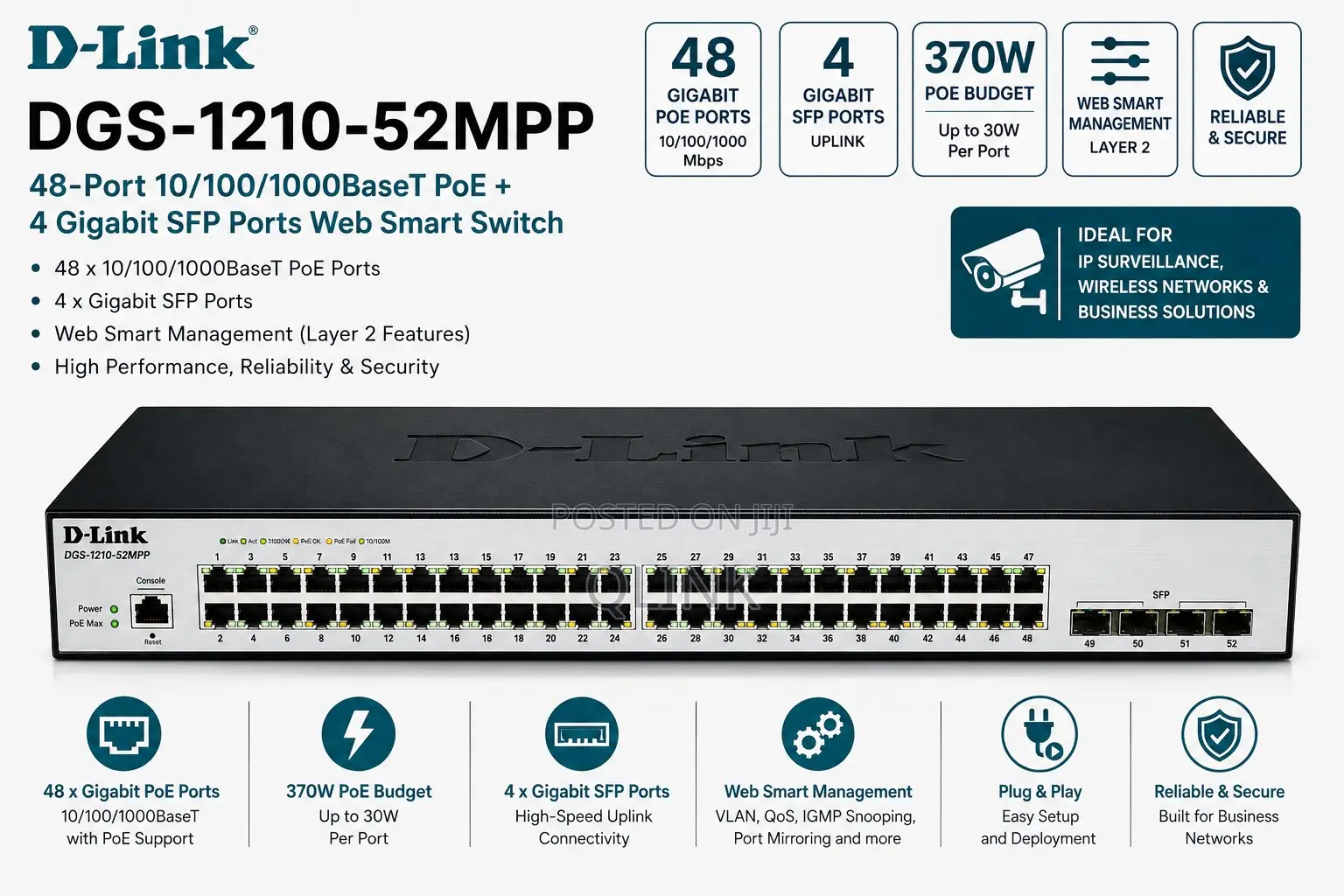 D-Link DGS-1210-52MPP 48-PortBaseT